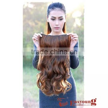 Wave Style Clip-In Hair Extension Type and No Virgin Hair Hair piece