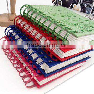 custom wholesale pp cover spiral coil notebook and Paper cover spiral coil notebook with pen