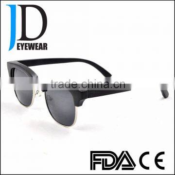Half-Rim Ebony Wood OEM Black Natural Wooden Sunglasses