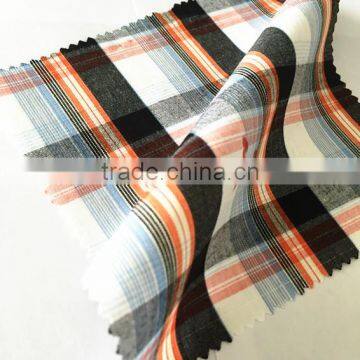 New design cotton plaid stock lot yarn dyed fabric