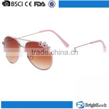 Metal frame beautiful girls style fashionable kids sunglasses
