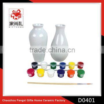 porcelain vase with paint set