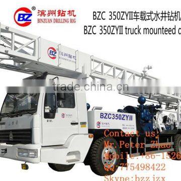 BZC350ZYII truck mounted drilling rig in Tanzania