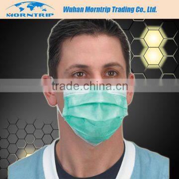 disposable respirator 3-ply blue color