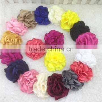 DIY 4" Baby Hair Flower for Kids Headband Hair Accessories Satin Baby Flower for Kids in Stock photo-3