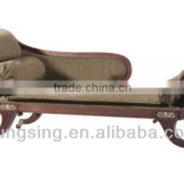 carved teak wood antique chaise chair