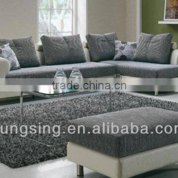 fabric and leather combination sofas