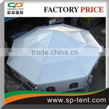 Heavy Duty aluminum Structure 15m Diameter Octagonal Party Tents covering 160sqm with windows walls.