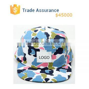 5 Panel Hat Wholesale Hats Caps Camo Design 5 Panel Cap Street Fashion Cool Flat Brim Hat photo-2