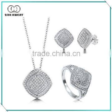 cz micro pave setting 925 silver luxury jewelry