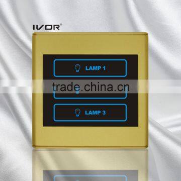 3 Gangs Lighting Touch Switch Champagne Gold (SK-T2300L3-CPG)