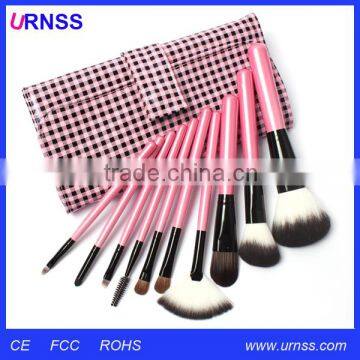 Wholesale high quality modella velvet cosmetic bag with cosmetic brush