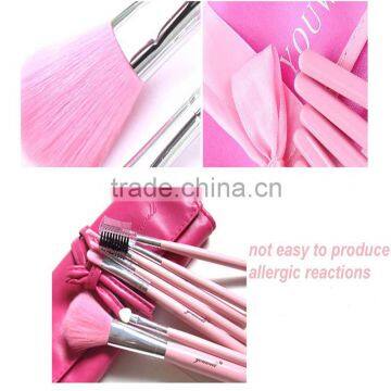 Wholesale 7pcs Makeup Brush Set With Belt Case Colorful Cute Travel Makeup Kits