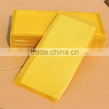 100% pure beeswax making honey salers OEM szie bee wax foundation/bee wax foundation sheets