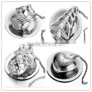 Gifts with stainless strainer steeper for steeping loose leaf tea herbal in cups teapots