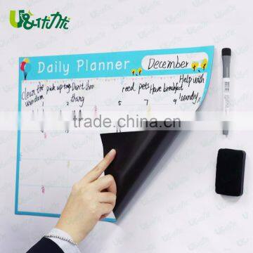 Monthly Magnetic Calendar for Refrigerator Dry Erase White Board For Kitchen Fridge With Strong Magnet 17" x 12"