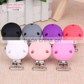 Wholesale Silicone Silicone Rounded Shape Clip Assemble with Pacify