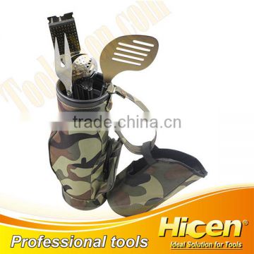 4pcs Golf Style BBQ Tool Set With Zipper Bag