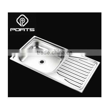 PS-375A,Rv ambry yacht for 304 stainless steel sink 10 cm depth ultra shallow basin single slot plate with drop.780X430X100mm