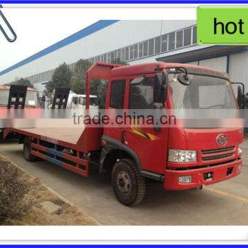 FAW 4*2 flat bed truck,machine transport trucks,trucks for carrying machine