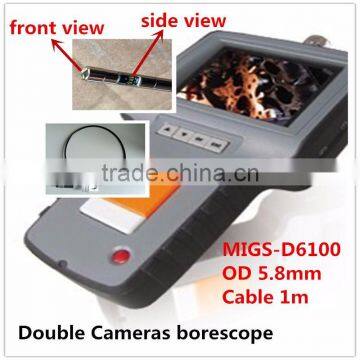 Car inspection industrial endoscope 3.5" TFT video borescope with 5.8mm double cameras