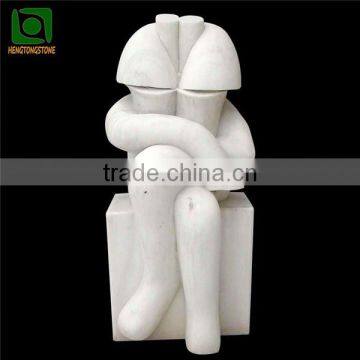 White Marble Stone Abstract Statue Carving photo-4