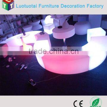 Hotel/restaurant/bar/lounge wireless led curve seatting cube chair