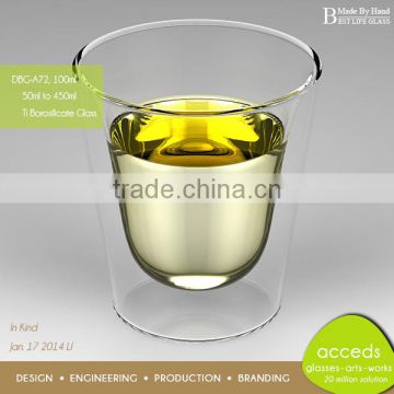 Clear Borosilcate Glass Double Wall Tumbler