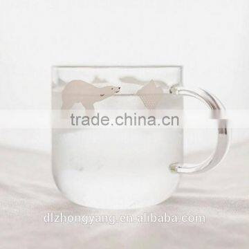 New Design Christmas Gift Polar Pattern Glass Polar Bear Penguin Cup photo-2