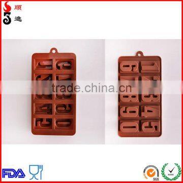 letters and number silicone chocolate mould