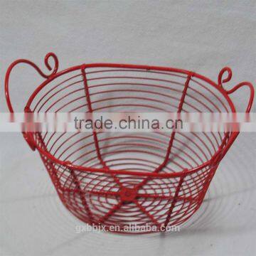 Metal Wire Pet Egg Basket With Handles photo-5