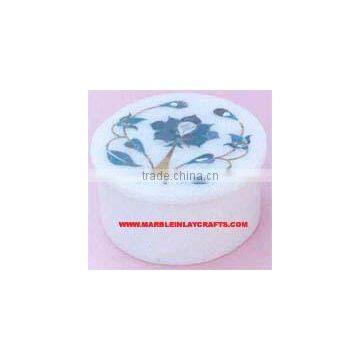 Excellent Quality Round Marble Inlay Box, Corporate Gift