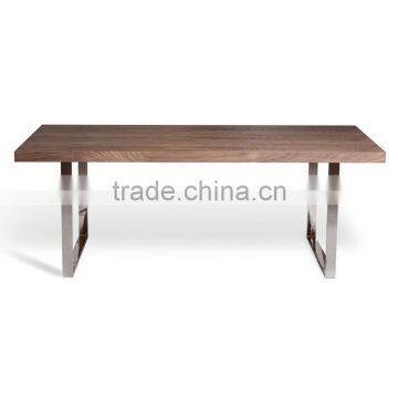 Outdoor dining table with Stainless Steel Base