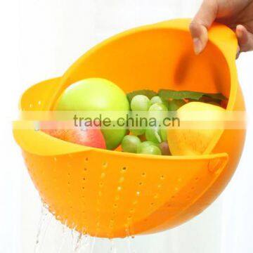 Plastic Folding Basket Drain Rack for Fruit,collapsible Colander Strainer photo-3