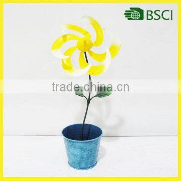 Cheap selling special lovely yellow garden decoration windmill for home decor