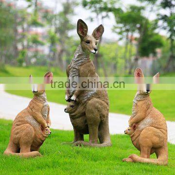 outdoor garden decoration promotion life size resin kangaroo fiberglass animals for sale