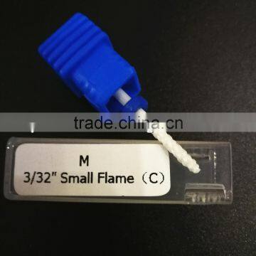 Medium Type Small Flame Head Diameter 2.0MM Polishing Drill Nail Ceramic Drill Bit photo-2
