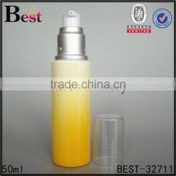 50ml China New Products Gradual Orange Matte Silver Aluminum Pump Glass Bottle China for Cosmetic Lotion photo-2