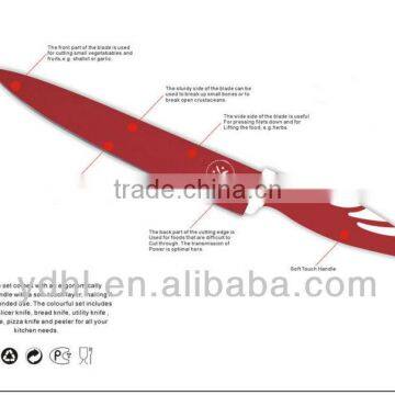 Soft Handle Colour Kitchen Knives photo-2