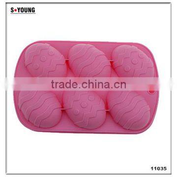 11035 Christmas Series Silicone Baking Moulds,cookie Moulds,egg Shaped Silicone Cake Mould photo-4