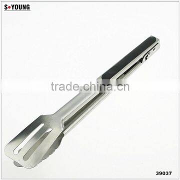 14056 Kitchen and Barbecue Grill Tongs Silicone BBQ Cooking Stainless Steel Locking Food Tong photo-4