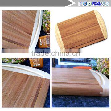 Factory direct sale of 100% organic bamboo cutting boards: 18 * 12.5 * 0.7 inches juice slots