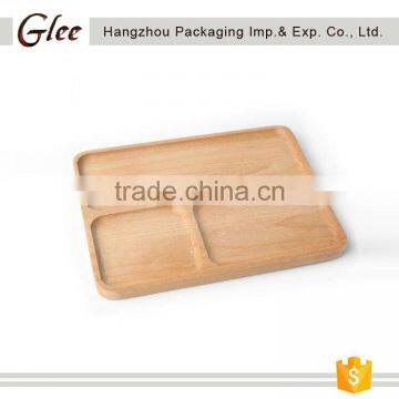 Customized Food Wood Serving Tray Wood Dish Plate