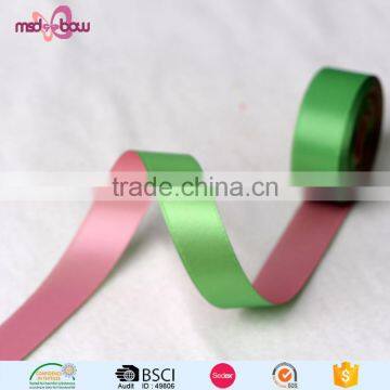 Wholesale Cheap Two Color Printed Double Sided Polyester Satin Ribbon for Sale photo-2
