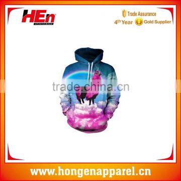 Hongen apparel Wholesale Men's 100% Polyester Custom Your Own Design 3D Printed Sublimation Hoodie