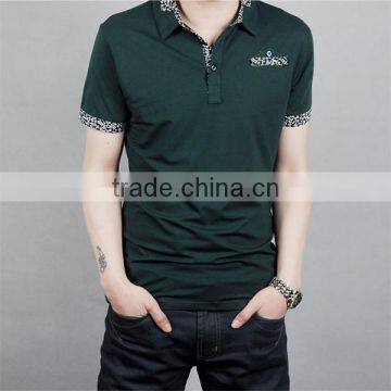 China Factory 100% Polyester Polo T-shirt Men's With Fake Pocket Color Combination Polo Shirts photo-3