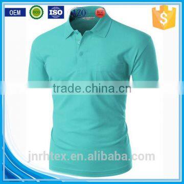 Trade assurance ring spun cotton fabric custom sublimated polo shirt green color