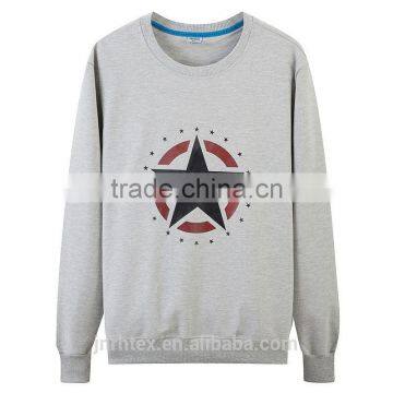 100% Polyester Printing High Quality Long Sleeve T-shirt Men Custom photo-2