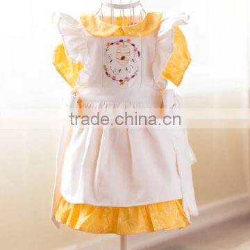 Wholesale Boutique Dress Little Girls Vintage Cotton Dress Pinafore Dress photo-2
