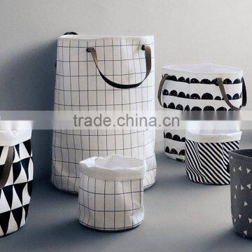 S65597A Laundry Basket Only for Children Room Decoration Toys Cleared Canvas Storage Bag photo-2